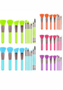 Kit 10 Pincéis de Maquiagem Kabuki Profissional