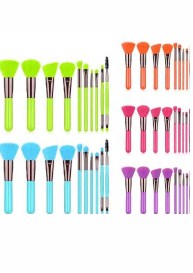 Kit 10 Pincéis de Maquiagem Kabuki Profissional