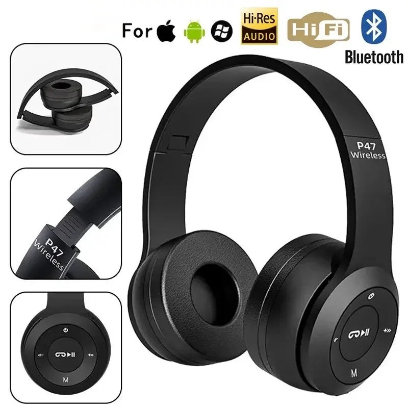 Fone de Ouvido Bluetooth P47 Sem Fio 5.0 - Headphone P47 Confortável - FRETE GRÁTIS