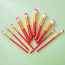 Kit de Pincéis Kabuki Profissional: 10 Peças Essenciais para Maquiagem