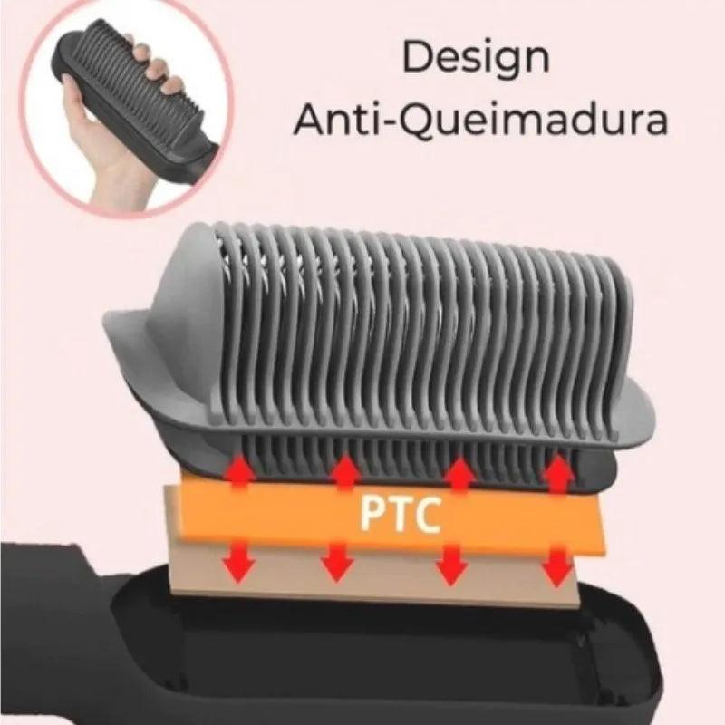 Escova Alisadora - Secadora e Cerâmica Skytur: Alisa, Modela e Elimina Frizz - Entrega Rápida para Todo o Brasil