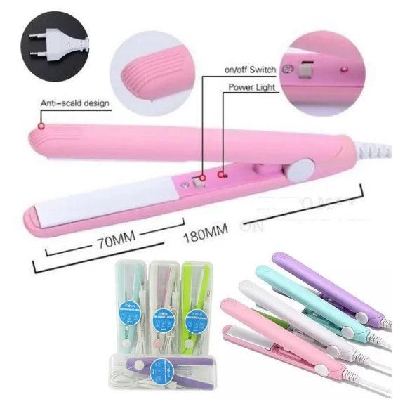 Mini Chapinha Prancha De Cabelo Portátil Com Case - Bivolt