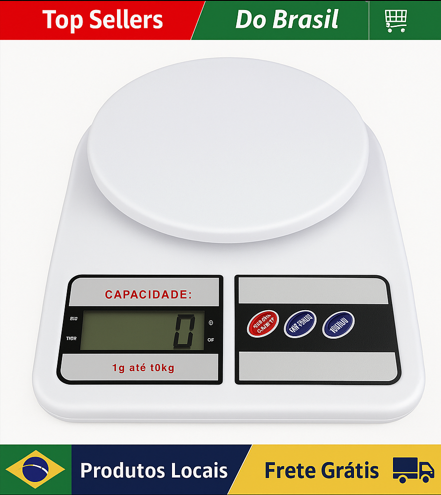 Balança Digital De Precisão Cozinha 10kg Nutrição E Dieta