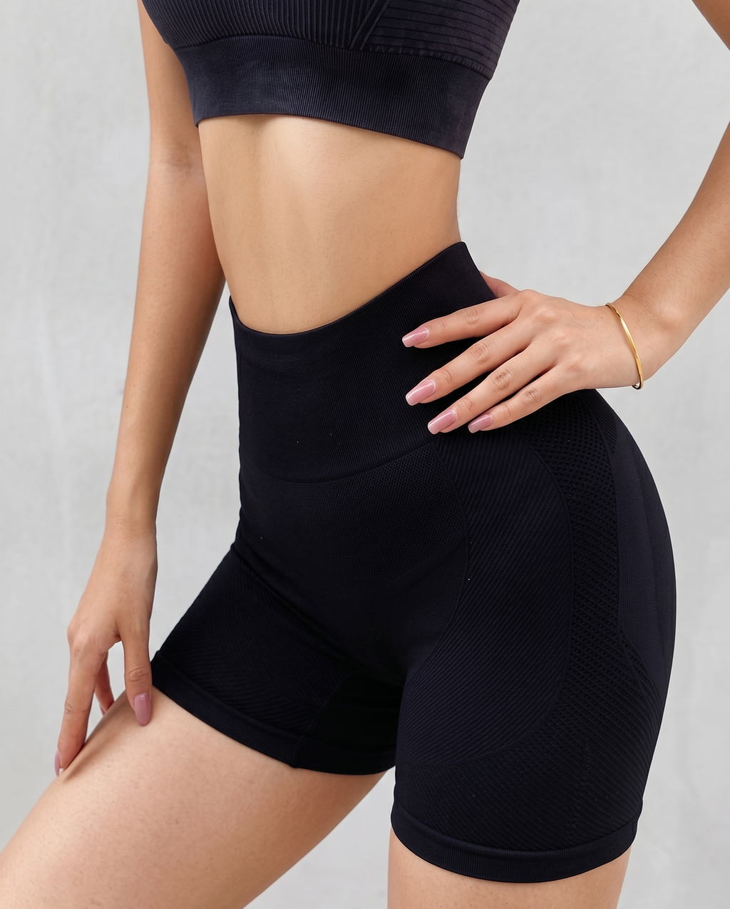 Short Aura Feminino Cintura Alta para Academia, Yoga e Fitness | KIT 3 POR R$99