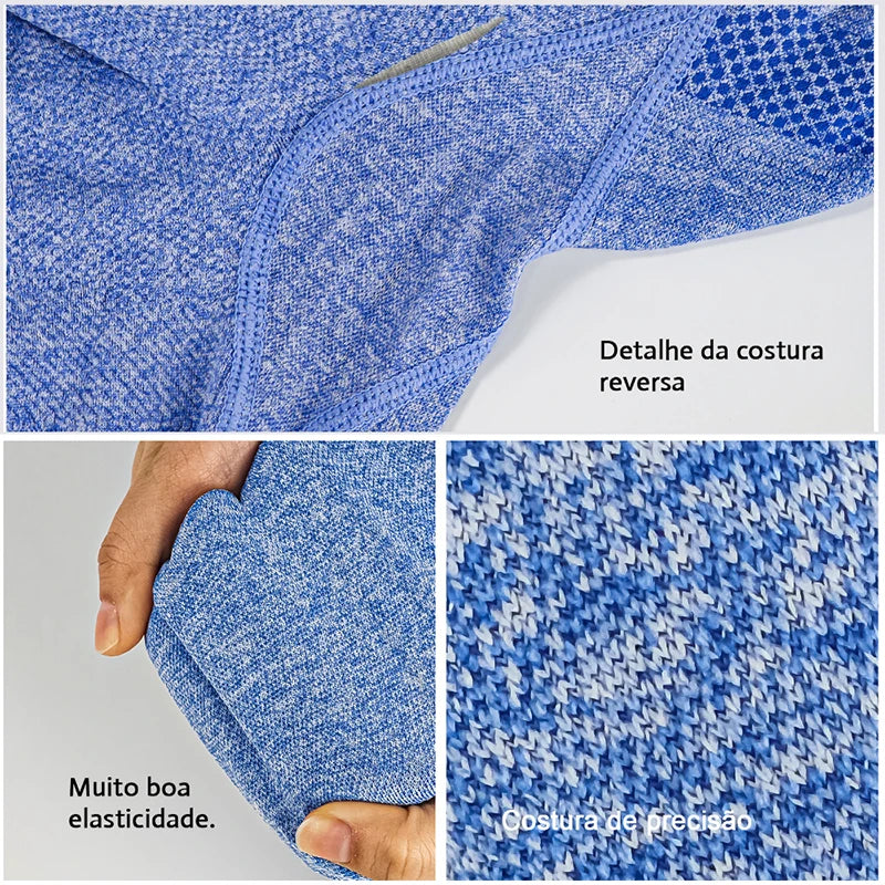 Kit 2 Shorts Fitness Femininos Short Academia: Cós Alto, Empina Bumbum e Controle de Barriga