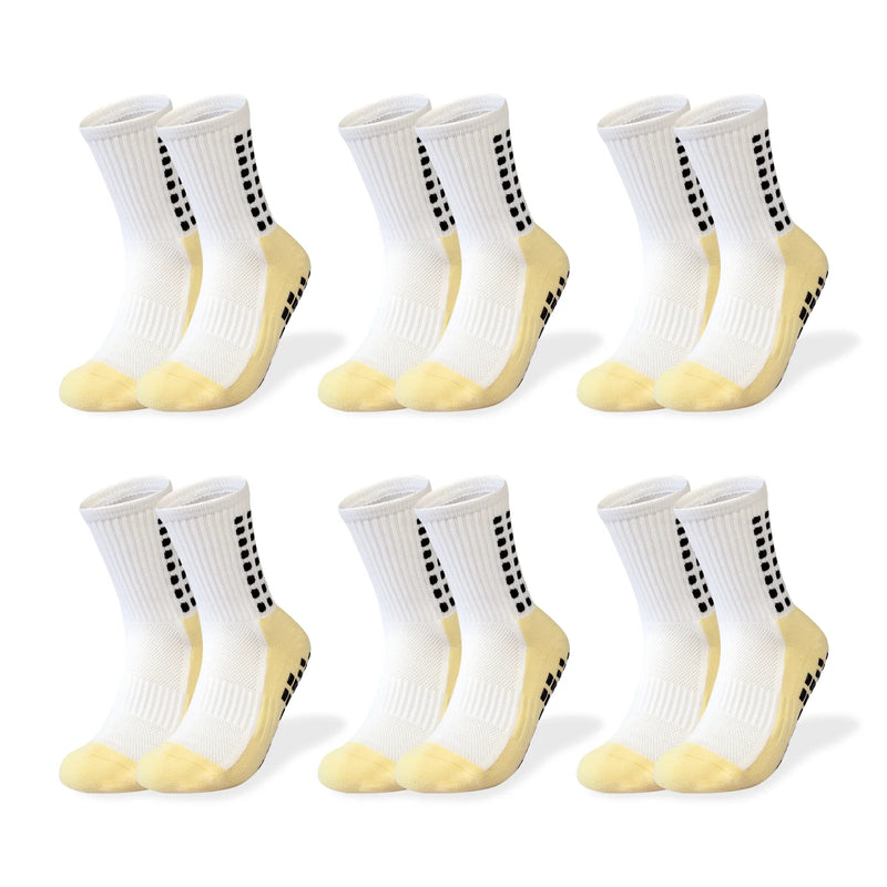 Meia Antiderrapante Esportiva Aura Shaper – Kit 6 Pares - Grip Silicone Profissional para Futebol, Corrida e Treinos | Envio Grátis Brasil