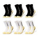 Meia Antiderrapante Esportiva Aura Shaper – Kit 6 Pares - Grip Silicone Profissional para Futebol, Corrida e Treinos | Envio Grátis Brasil