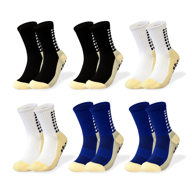 Meia Antiderrapante Esportiva Aura Shaper – Kit 6 Pares - Grip Silicone Profissional para Futebol, Corrida e Treinos | Envio Grátis Brasil